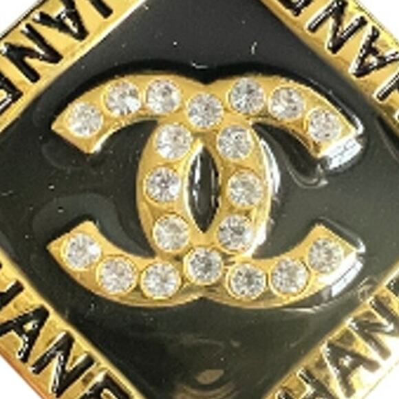 Chanel Gold and Black Square Badge Crystal CC Brooch Fall/Winter 2023 (CCXX015) - Picture 3 of 5
